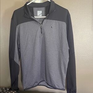 Callaway Men's Black and Gray Quarter-Zip Pullover